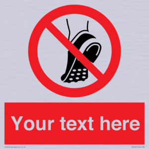 Custom prohibition Do not wear metal studded footwear